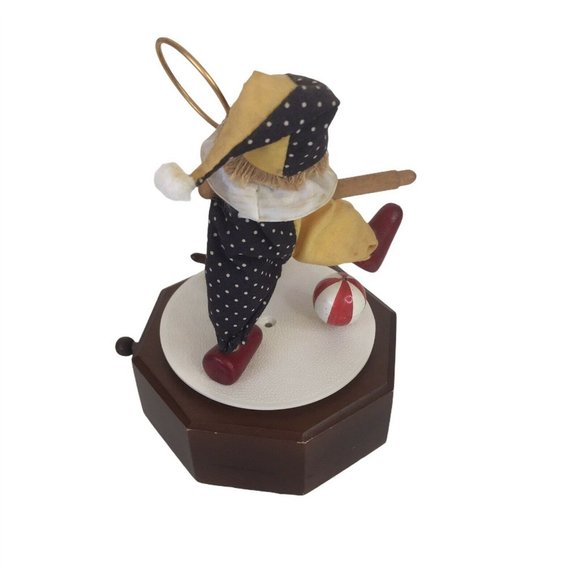 Vintage Schmid Music Box Wood Clown Hand Crafted Plays The Entertainer Working - Picture 3 of 10